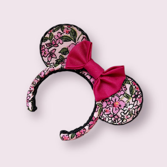 MINI Floral (hot pink bow)
